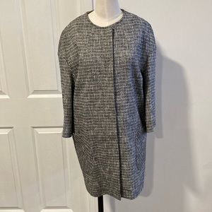 Stile Benetton tweed collarless jacket 10